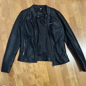 Black Faux Leather Jacket